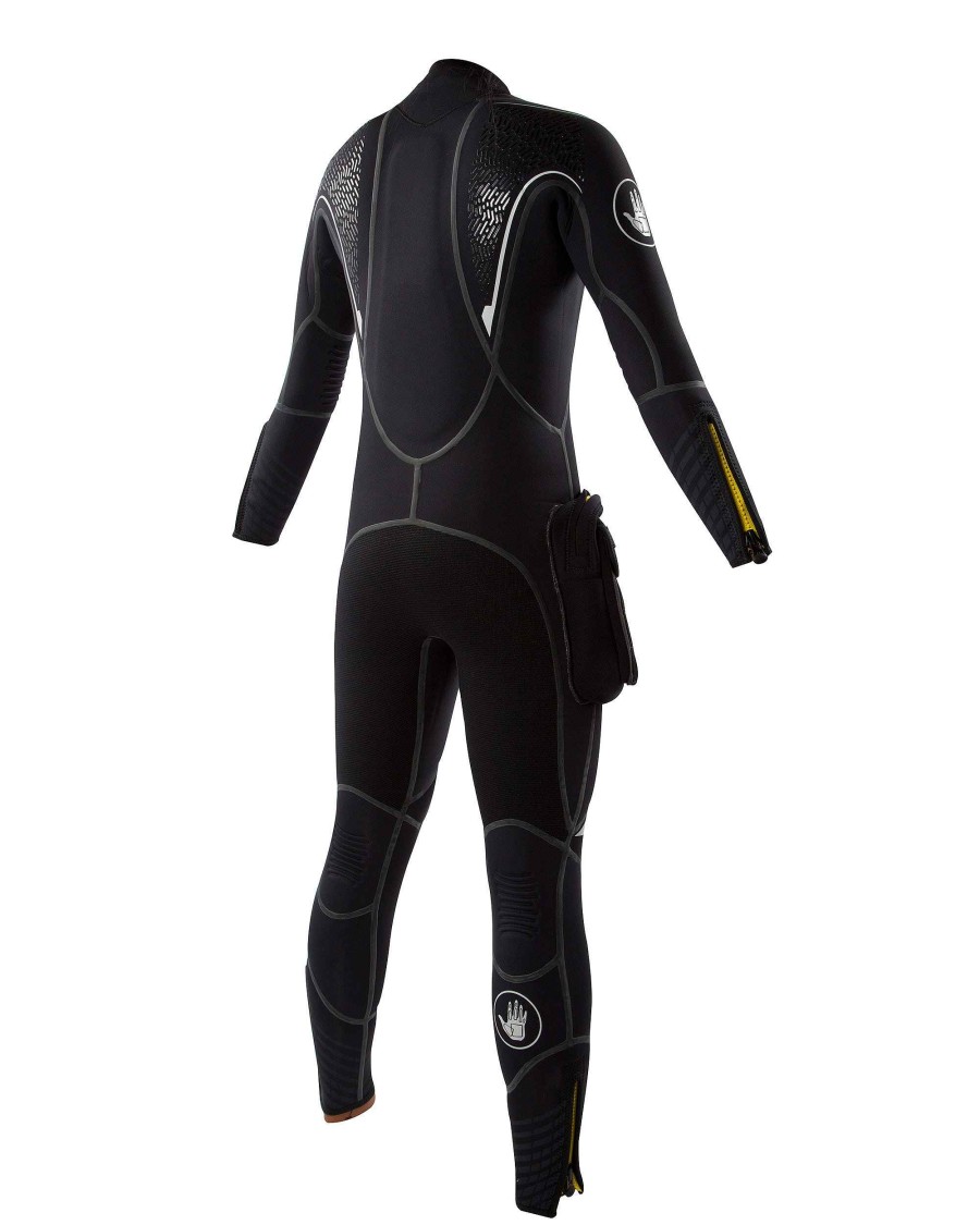 Women SDI Wetsuits | Atlas 5Mm Front-Zip Women'S Dive Suit With Modular Hood - Black Wetsuit: Black