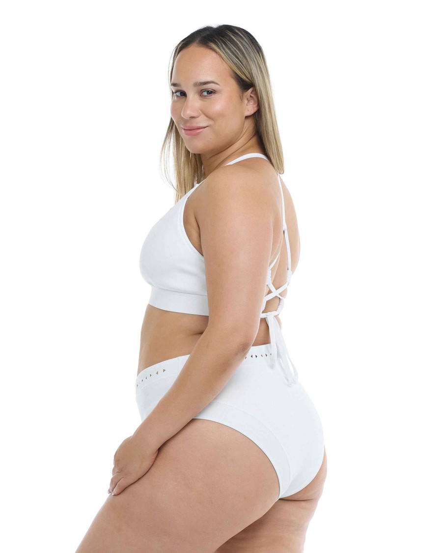 Swimwear SGS Plus Size Swimwear | Constellation Marlee Plus Size High-Waist Bikini Bottom Snow