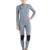 Wetsuits SDI Fullsuits | Women'S Topaz 3/2Mm Chest-Zip Fullsuit - Grey Wetsuit: Grey