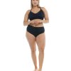 Swimwear SGS Plus Size Swimwear | Constellation Plus Size Ruth Fixed Triangle Swim Top Black