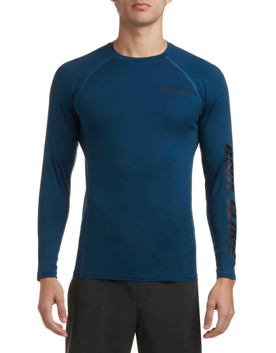 Swimwear Jerry Leigh Rash Guards & Sun Protection | Catalina Upf 50+ Long-Sleeve Sun Shirt Harbor Blue