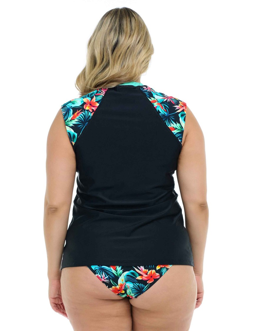 Boards SGS Rash Guards | Colola Exhale Plus Size Rashguard Colola / Black