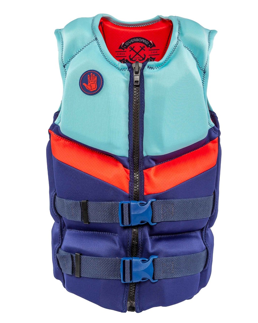 Life Vests SDI Coast Guard Approved | Women'S Overboard Uscga + Tca Ride Pfd Blue/Red