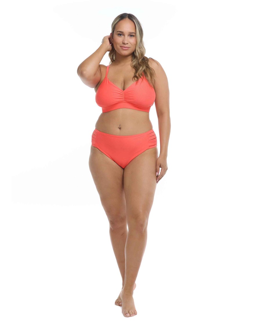 Swimwear SGS Plus Size Swimwear | Smoothies Drew Plus Size Bikini Top Sunset