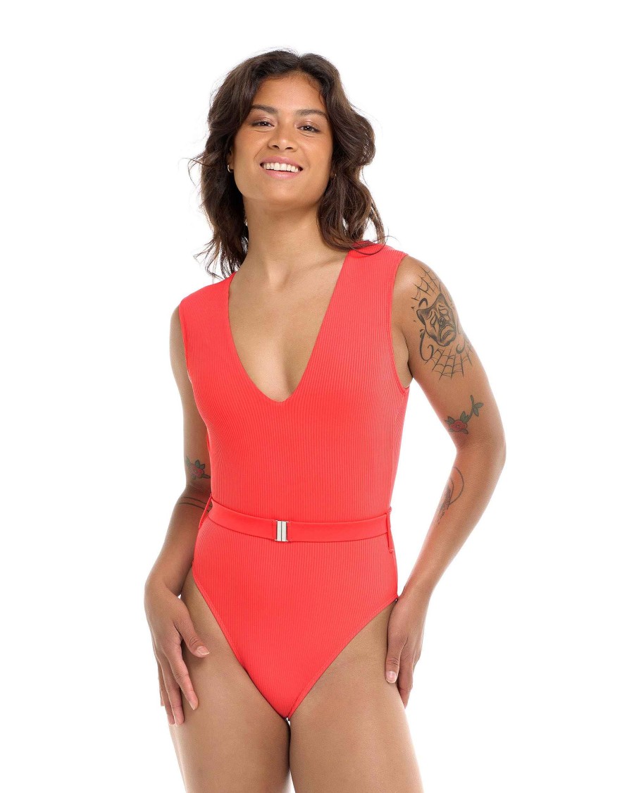 Swimwear SGS Cross-Overs | Ibiza Ezry One-Piece Swimsuit Snapdragon