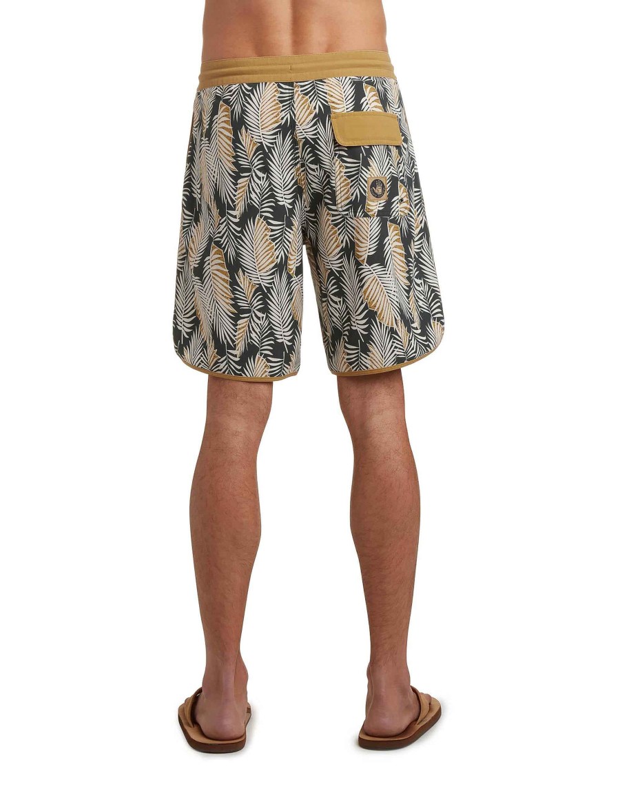 Swimwear Jerry Leigh Boardshorts | Og Scallop 19" Boardshorts Mustard Palms