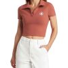 Women Jerry Leigh Tops | Golden Slumbers Polo Top Spice