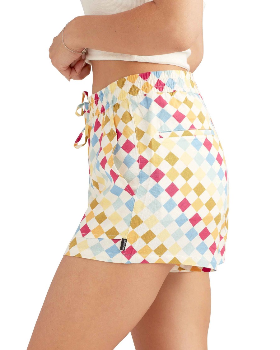 Women Jerry Leigh Sets | Easy Breezy Elastic Waist Shorts Multi