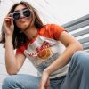 Women Jerry Leigh Tops | Create Happiness | Free The Waves T-Shirt Cream