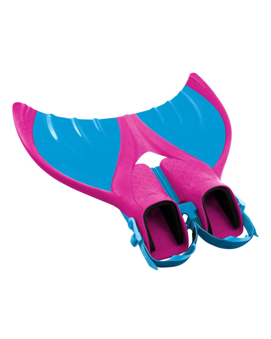 Accessories SDI Mermaid Fins & Tails | Kid'S Mermaid Linden Foldable Travel Monofin- Pink/Blue Pink Blue