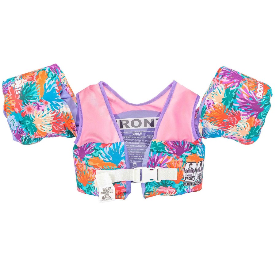 Accessories SDI Paddle Pals | Mermaid Child Linden Swim Vest Coral