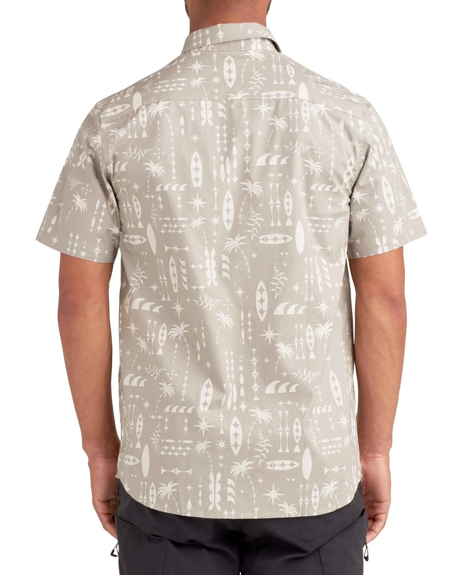 Men Island Daze Button Up Shirts | Outrigger Button-Up Shirt Natural