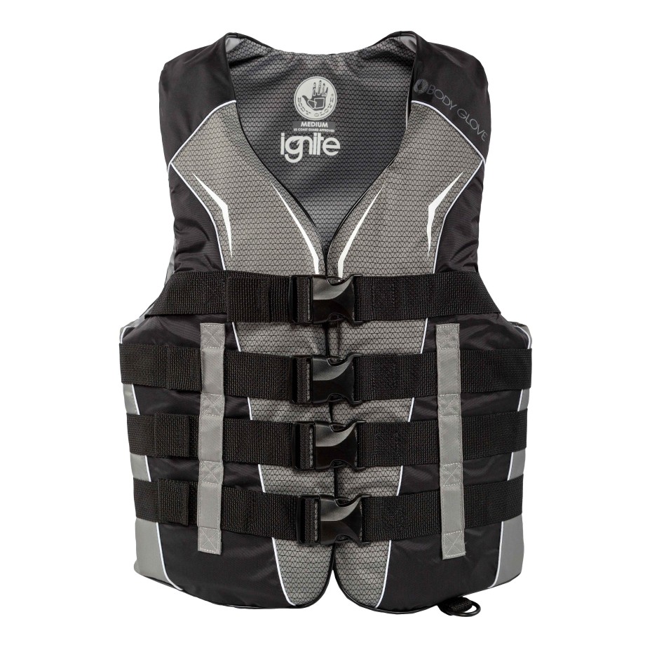 Life Vests SDI Coast Guard Approved | Ignite Type Iii Unisex Nylon Uscga Pfd - Grey/Black Grey And Black