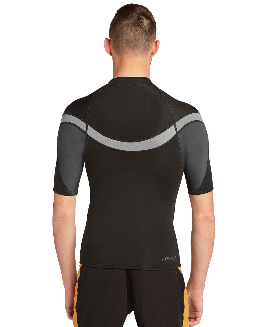 Wetsuits SDI Springsuits | Super Rover Wetsuit Top - Black/Grey Black Gray