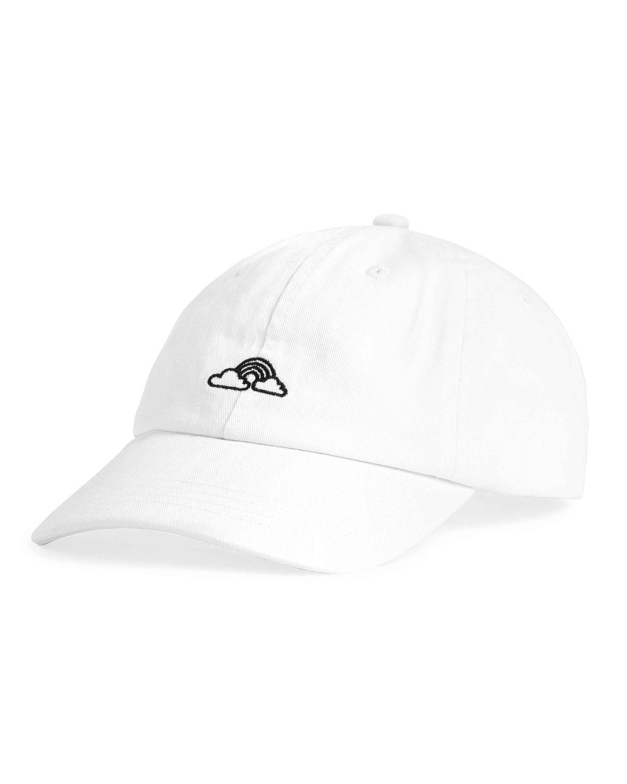 Women Riviera Supply Headwear | Tati X Body Glove Rainbow Dad Hat White