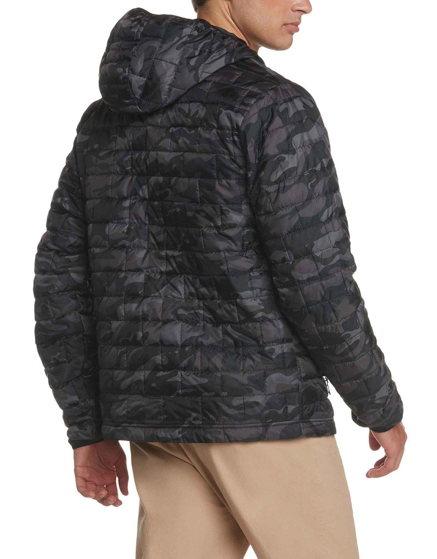 Men Jerry Leigh Hoodies & Jackets | Heritage Hooded Puffer Jacket Midnight Camo