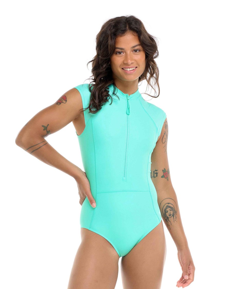 Swimwear SGS Cross-Overs | Smoothies Manny One-Piece Swimsuit Sea Mist