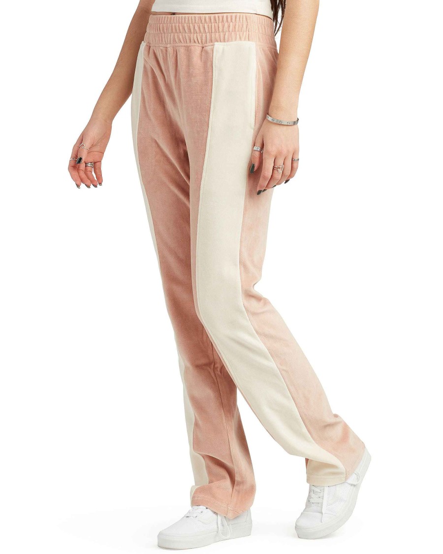 Women Jerry Leigh Sets | Early Mornings Color Blocked Elastic Pants Mushroom