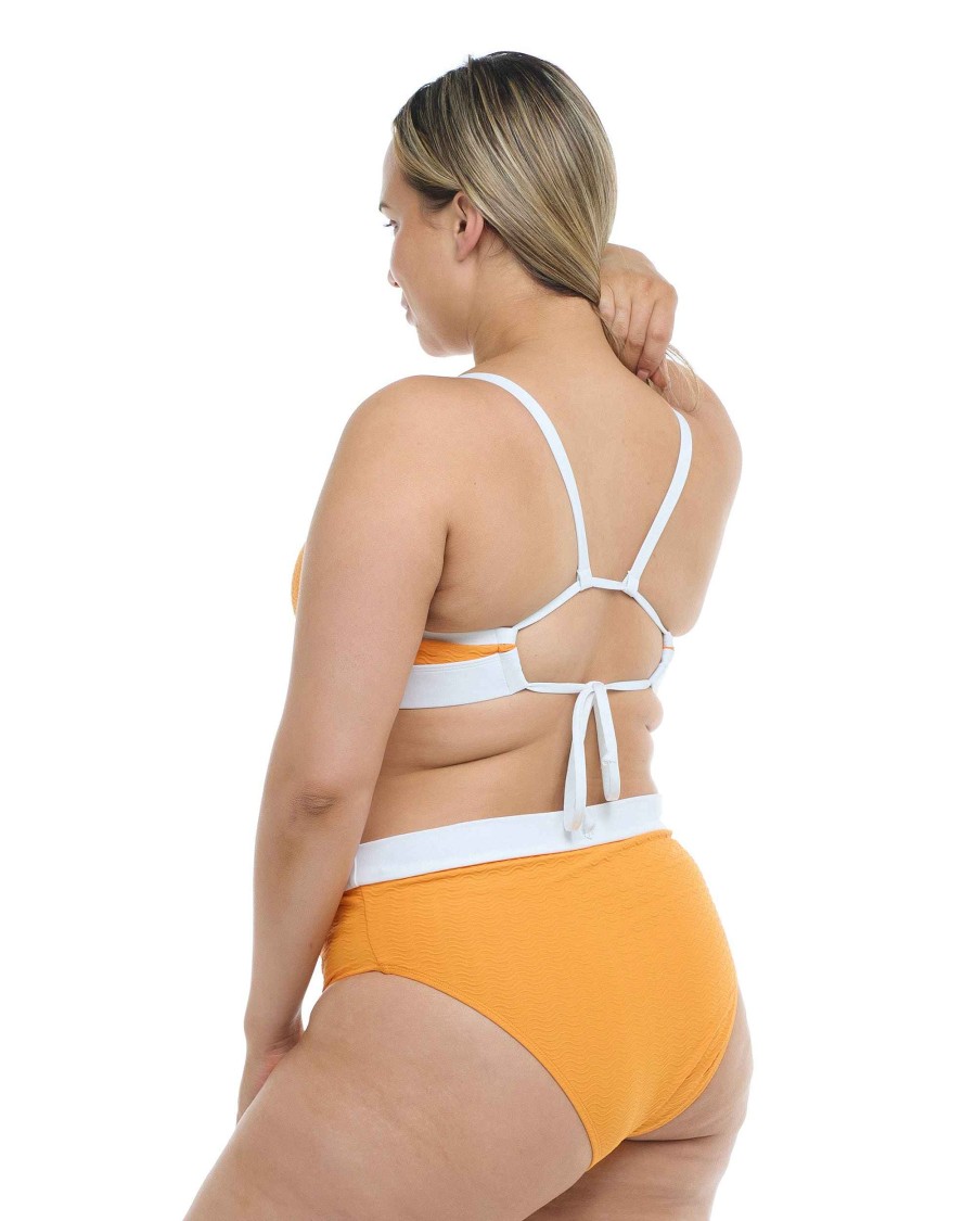 Swimwear SGS Plus Size Swimwear | Ripple Marlee Plus-Size High-Waist Bikini Bottom Yellow