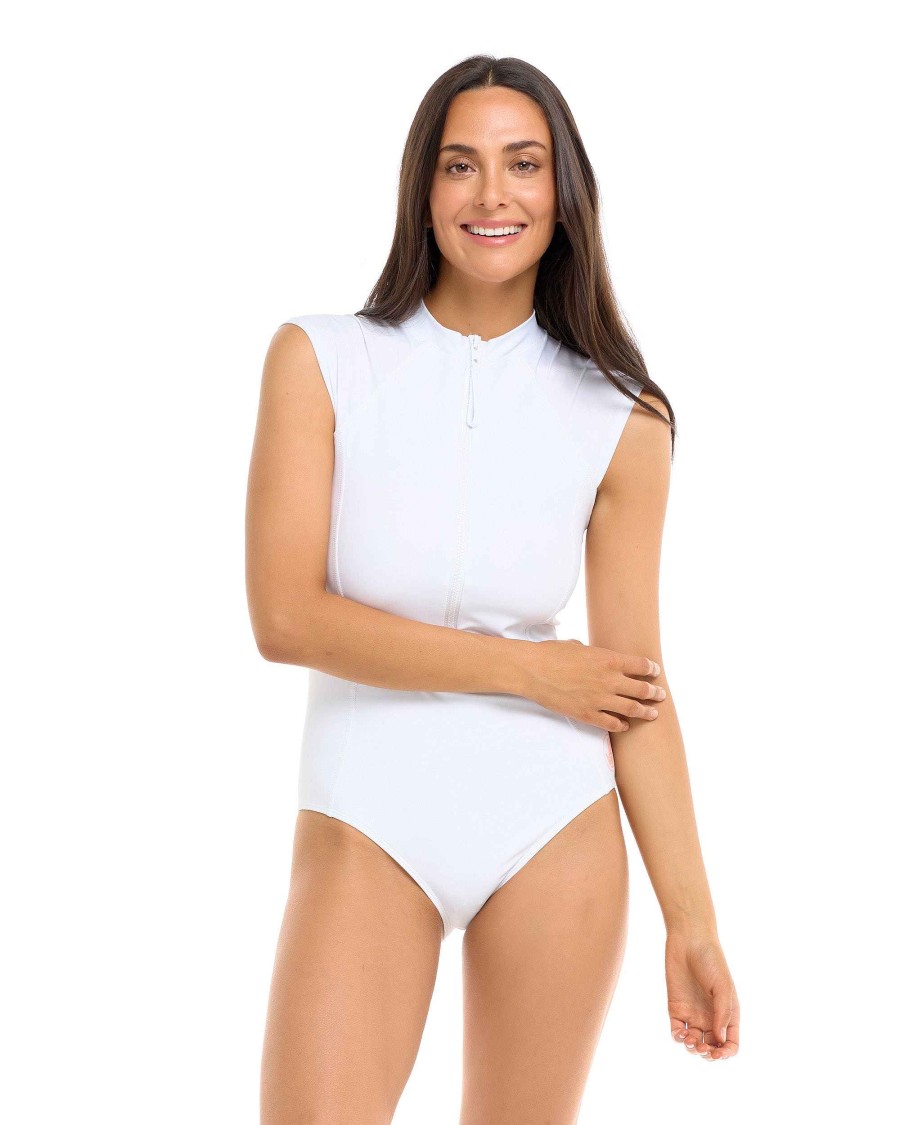 Swimwear SGS Cross-Overs | Smoothies Manny One-Piece Swimsuit Snow