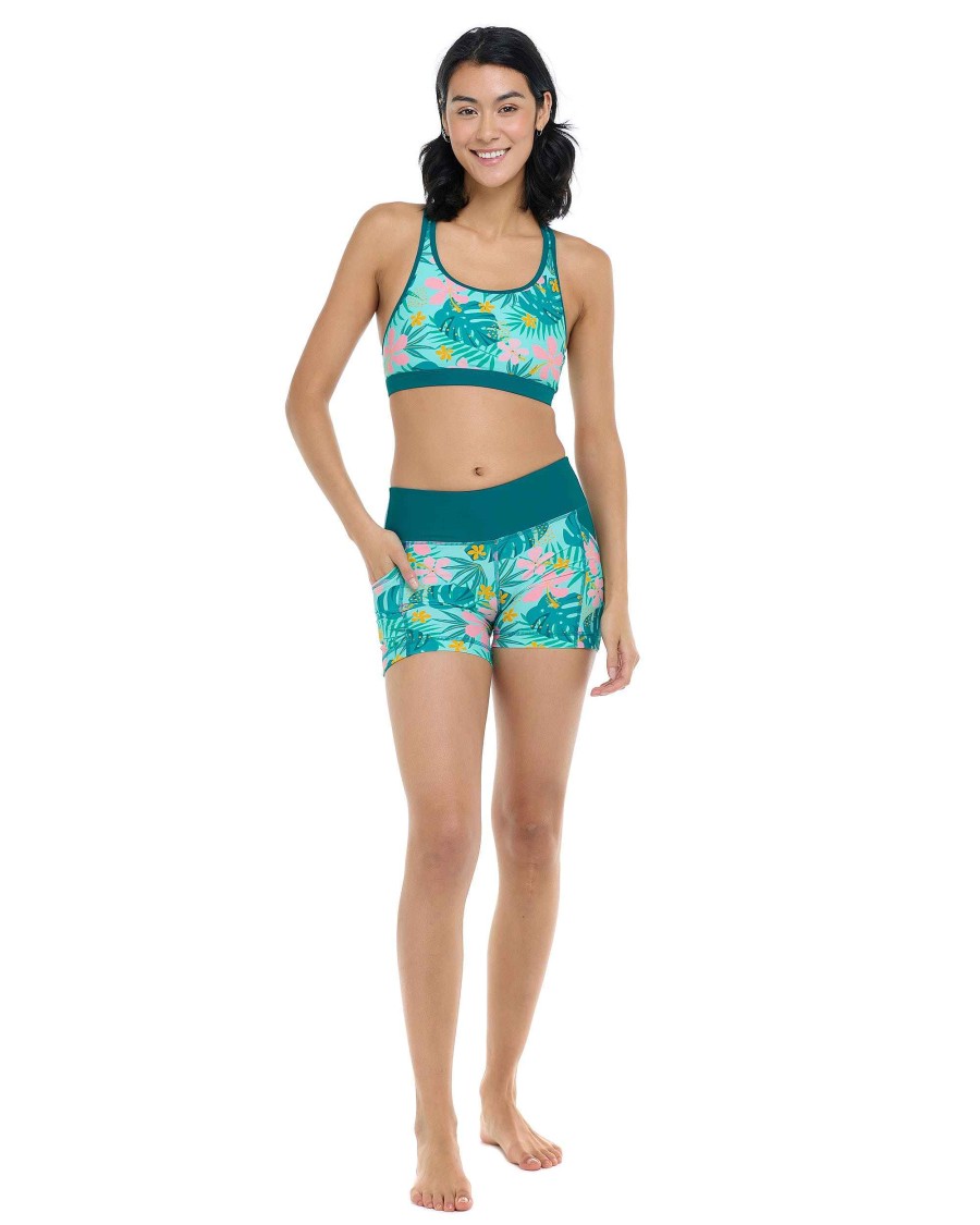 Swimwear SGS Cross-Overs | Flor Nove Equalizer Sports Bra Flor Nove / Sea Mist