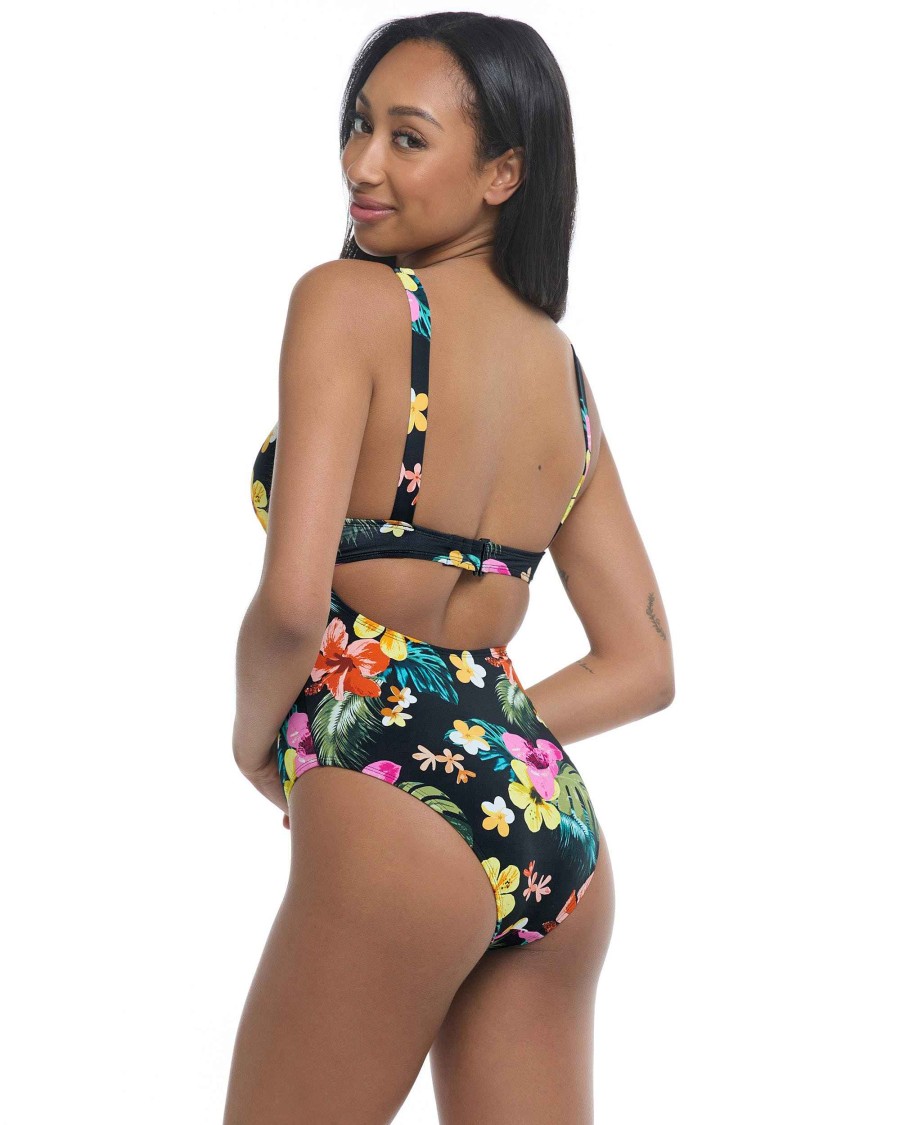 Swimwear SGS One-Pieces | Tropical Island Eli One-Piece Swimsuit Black