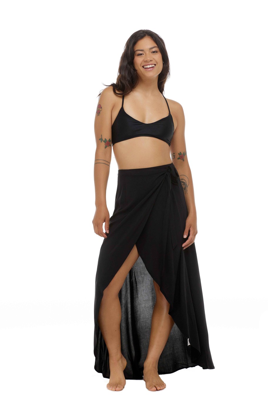 Women SGS Bottoms | Playful Lena Cover-Up Skirt Black