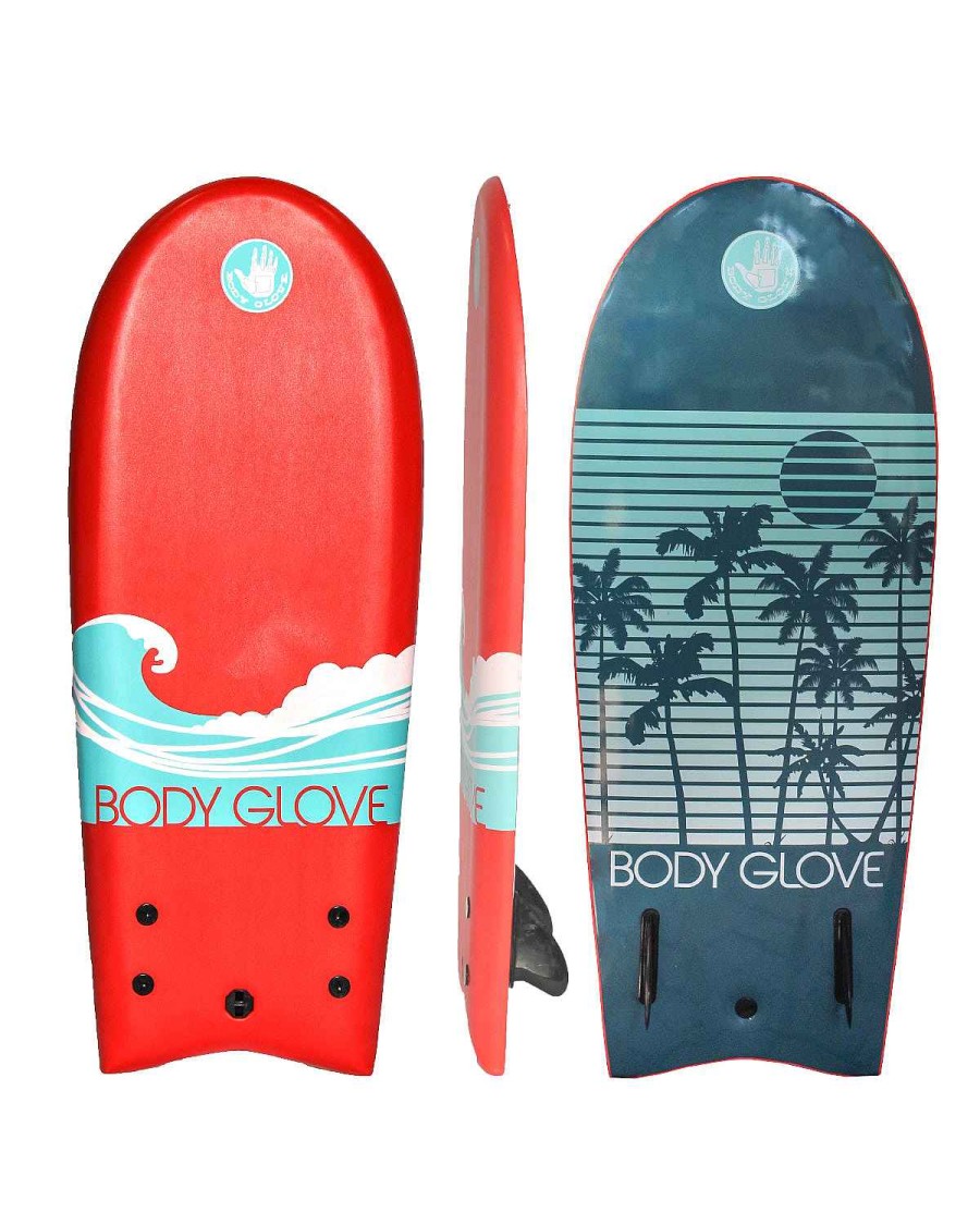 Boards Surf 9 Billy 53" Soft Top | Billy 50" Foam Top Surfboard With Removable Fins Red/Turquoise