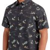 Men Island Daze Button Up Shirts | Island Vibe Button-Up Shirt Black