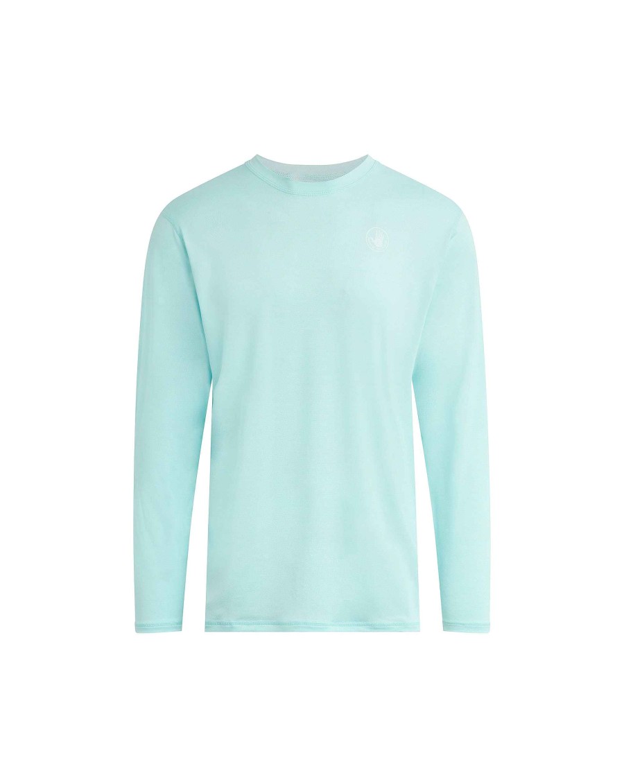 Men Island Daze T-Shirts & Tops | Offshore Pro Upf Long-Sleeve Shirt Light Blue