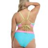 Swimwear SGS Plus Size Swimwear | Spectrum Drew Plus Size Swim Top Cyan