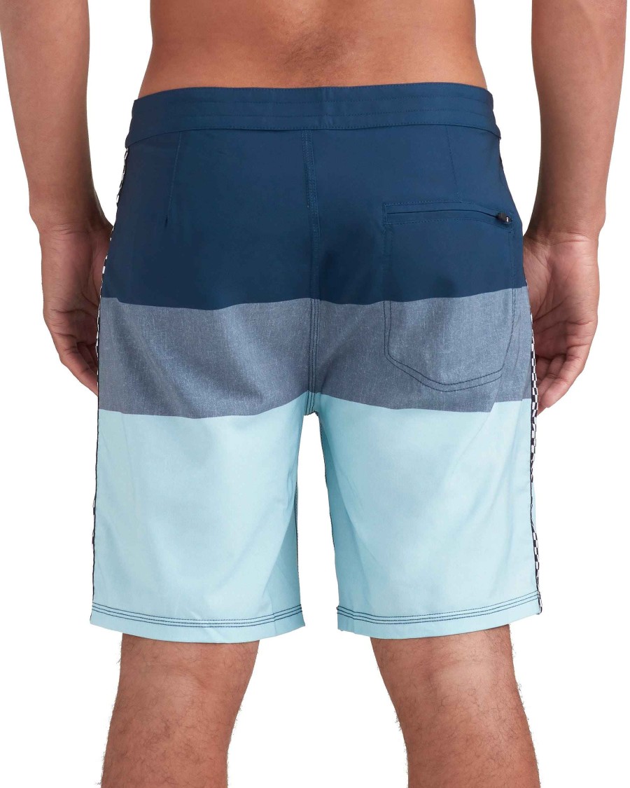 Swimwear Island Daze Boardshorts | Hermosa 18" Side-Stripe Boardshort Light Blue