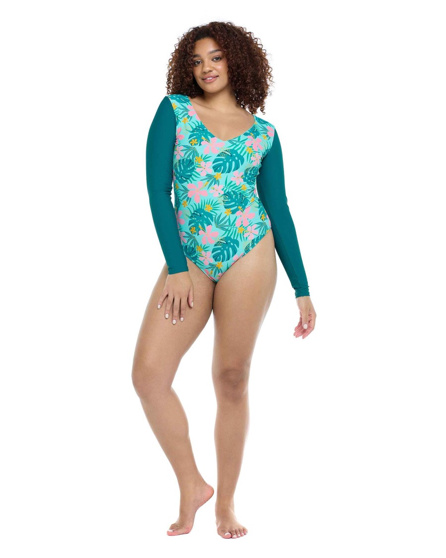 Swimwear SGS One-Pieces | Flor Nove Chloe One-Piece Swimsuit Flor Nove / Sea Mist