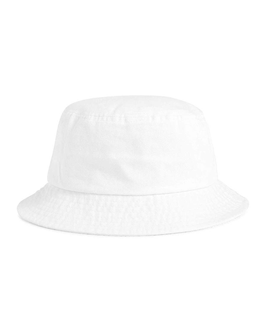 Women Riviera Supply Headwear | Tati X Body Glove Hand Logo Bucket Hat White