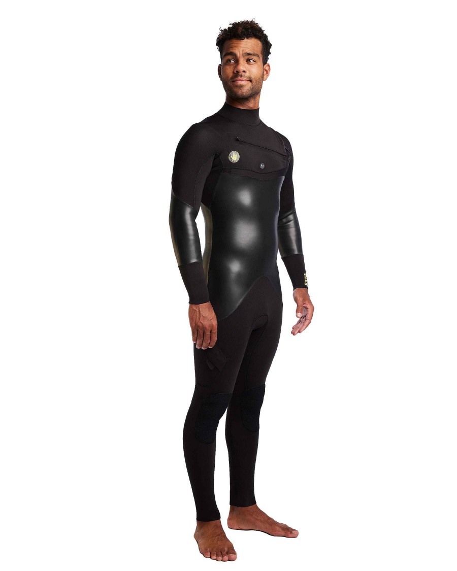 Men SDI Wetsuits | Men'S 5370 4/3Mm Chest Zip Fullsuit Black