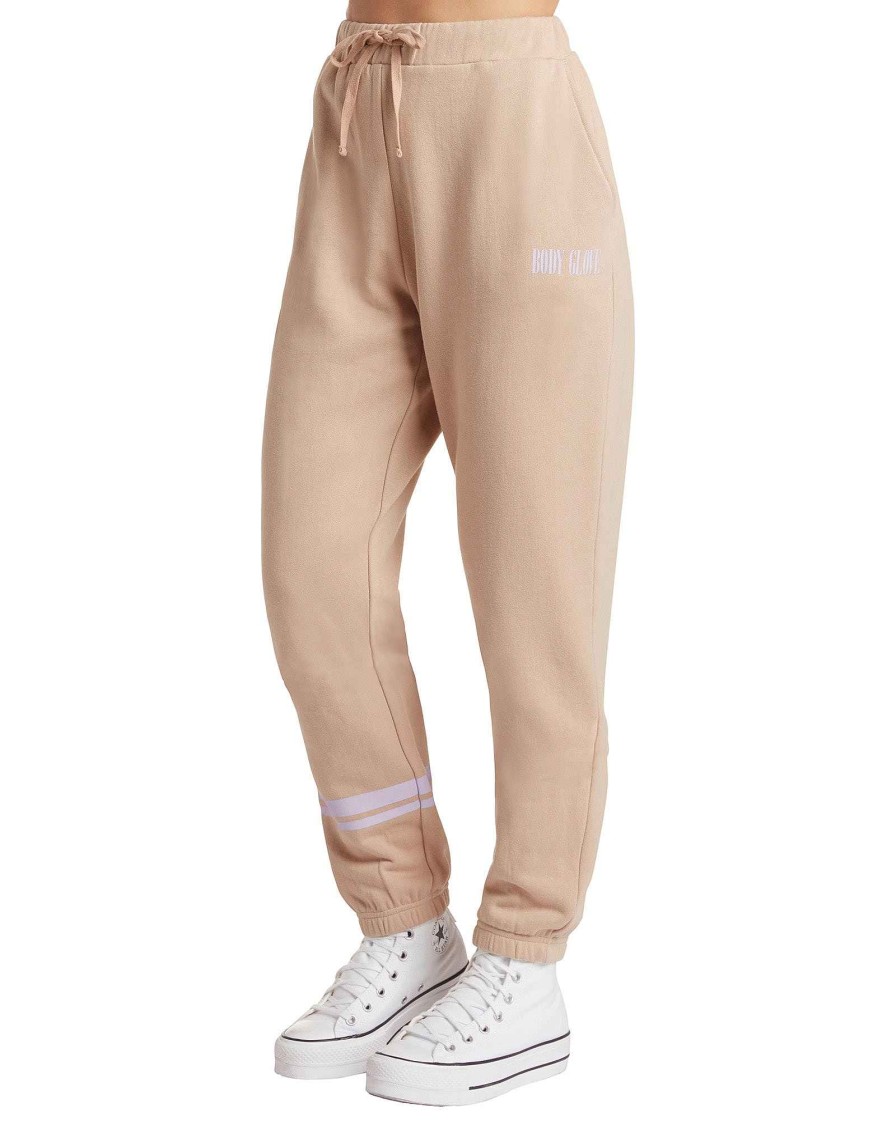 Women Jerry Leigh Sets | Laid Back Mid-Rise Fleece Jogger Pant Mushroom