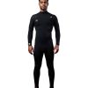 Men SDI Wetsuits | Men'S Gold Cell 3/2Mm Slant Zip Fullsuit Black