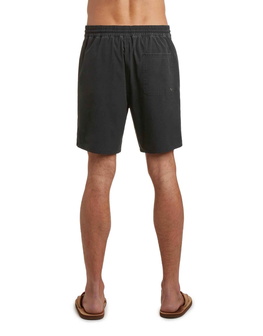 Swimwear Jerry Leigh Boardshorts | Floaters 19" Comfort Boardshorts Black