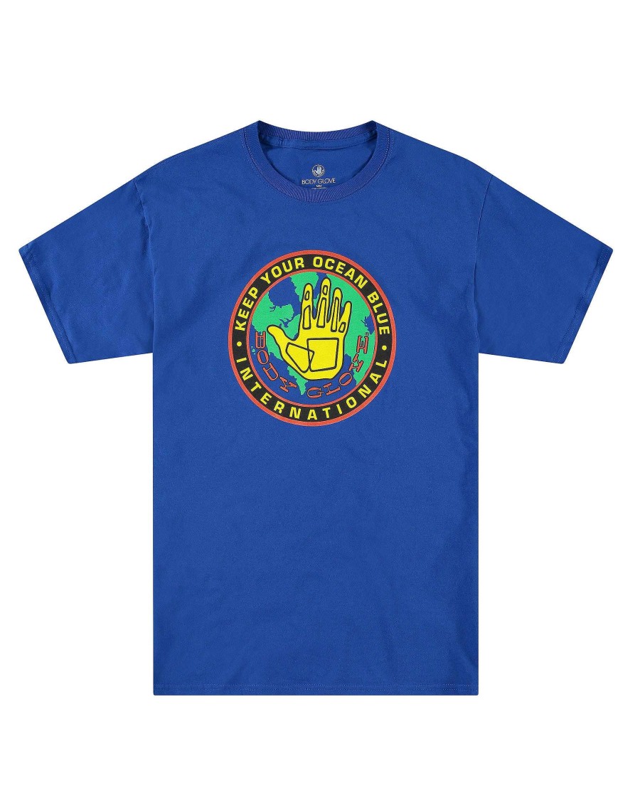 Men Jerry Leigh T-Shirts & Tops | Keep Your Ocean Short-Sleeved T-Shirt Blue