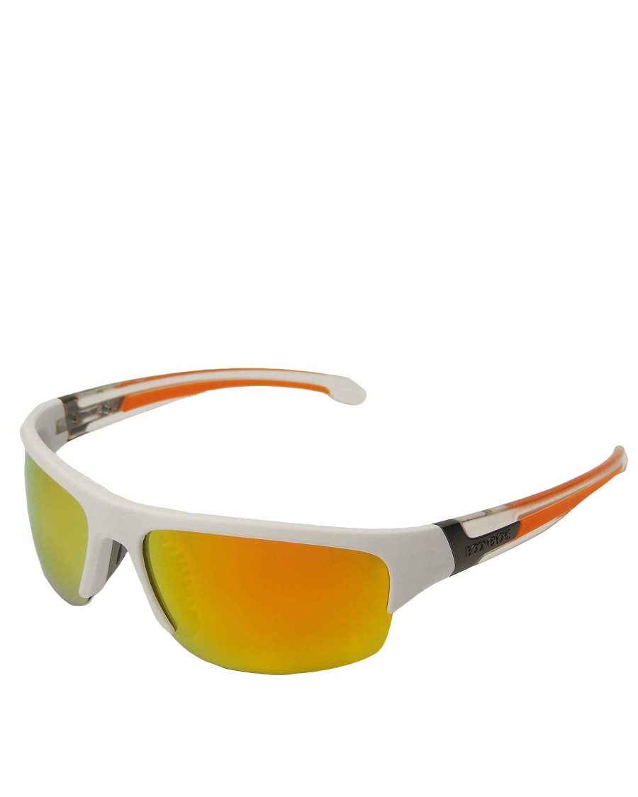 Accessories FGX Sunglasses | Men'S Vapor 20 Polarized Sport Sunglasses White