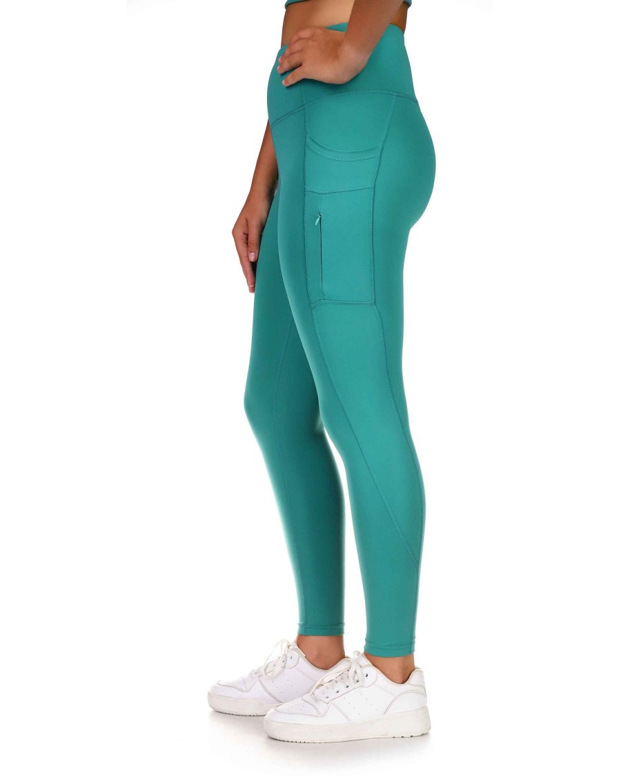 Women S2 Activewear | Breezy 7/8 High-Rise Legging W/ Zippered Pockets Green