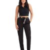 Women Jerry Leigh Bottoms | Cargo Sport Pants Black