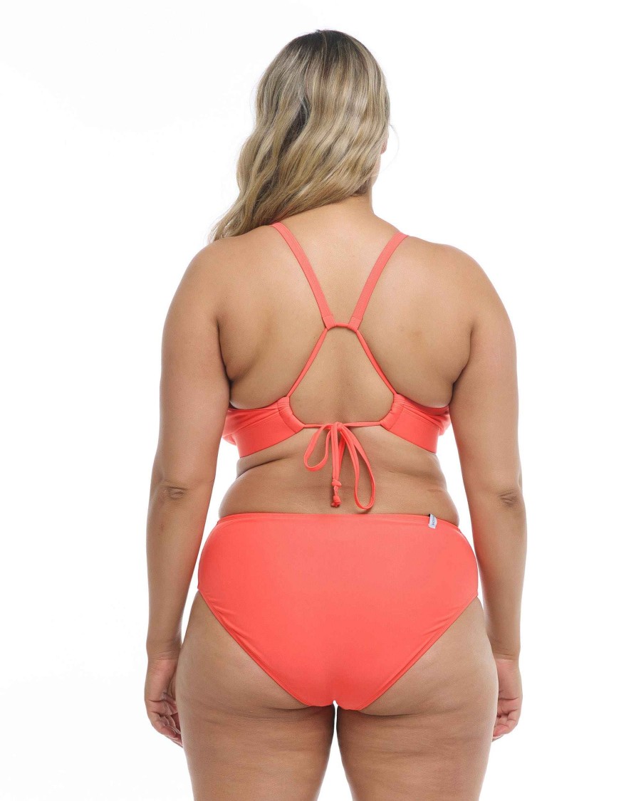 Swimwear SGS Plus Size Swimwear | Smoothies Drew Plus Size Bikini Top Sunset