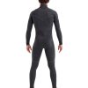 Men SDI Wetsuits | Red Cell 2Mm Slant-Zip Men'S Fullsuit - Black Heather Wetsuit: Black