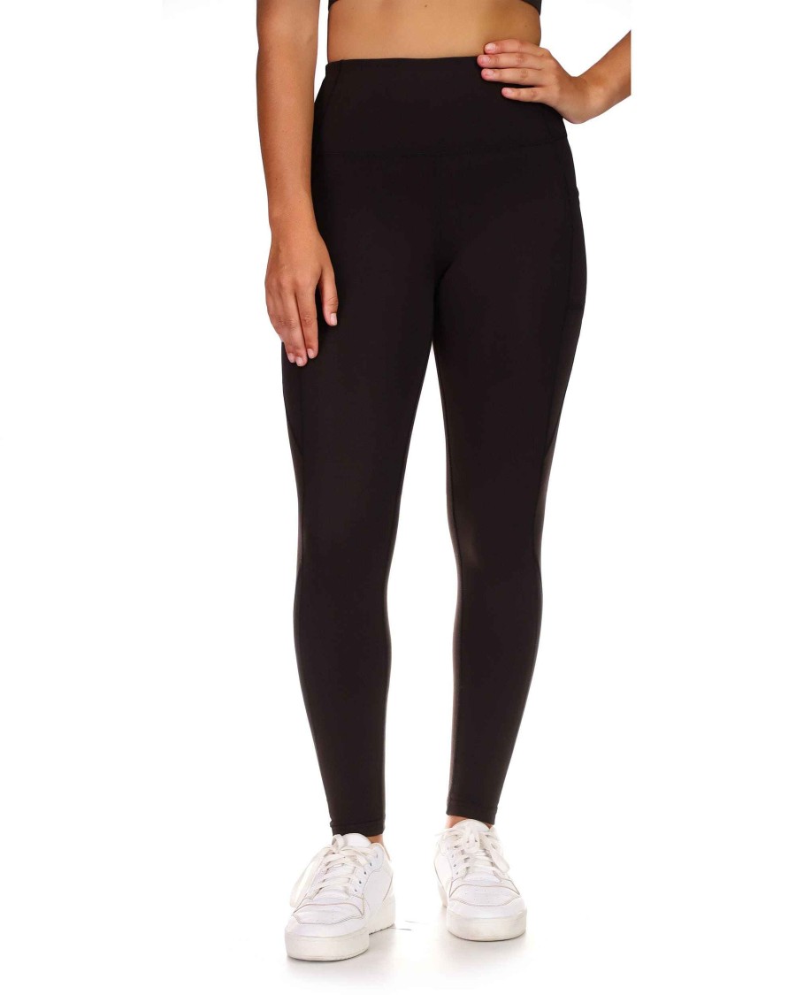 Women S2 Activewear | Yin To My Yang Legging With Mesh Panels Black