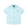 Men Island Daze Button Up Shirts | Canyon Button-Up Shirt Aqua