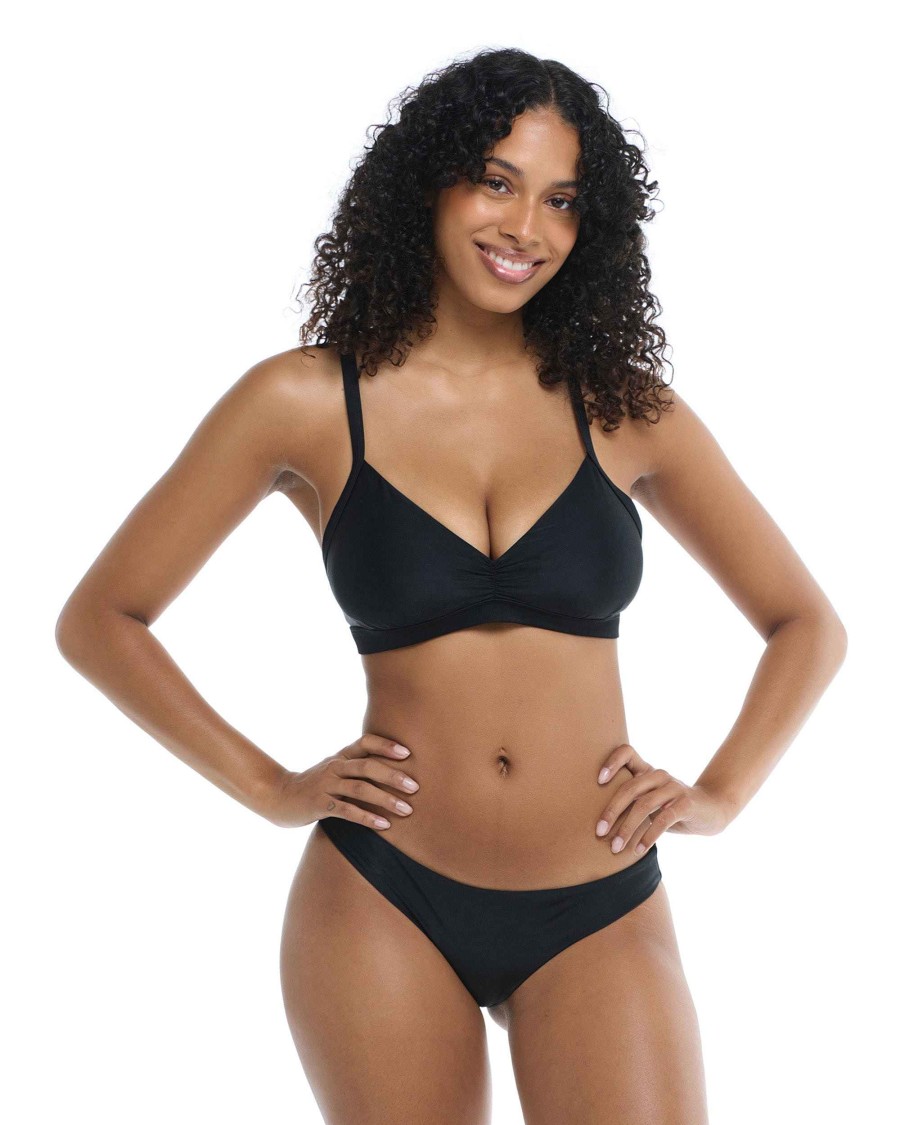 Swimwear SGS D-F Cup Tops | Smoothies Drew D-F Cup Swim Top Black