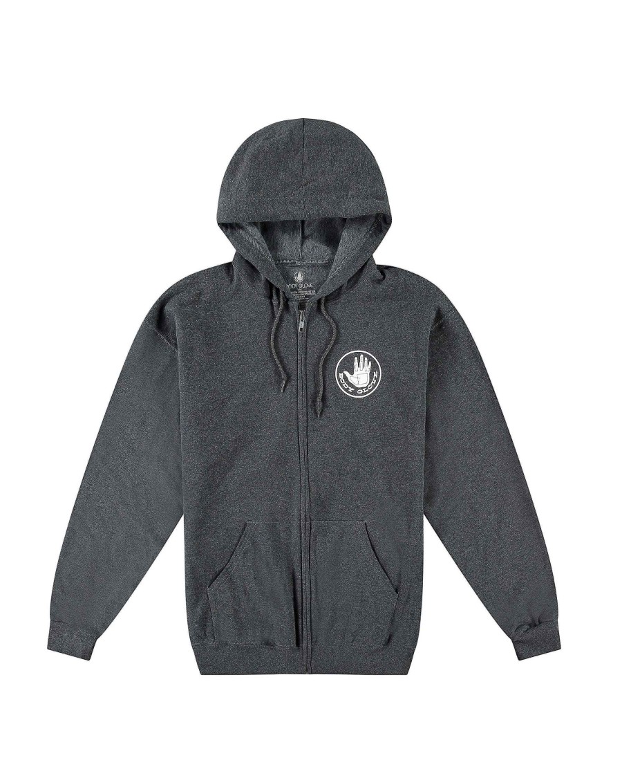 Men Jerry Leigh Hoodies & Jackets | Heritage Full-Zip Fleece Hoodie Black Heather