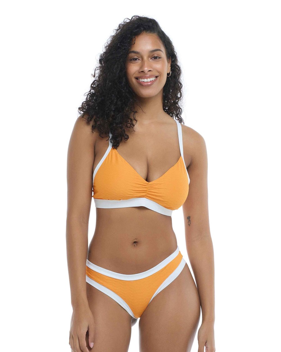 Swimwear SGS D-F Cup Tops | Ripple Drew D-F Cup Swim Top Yellow