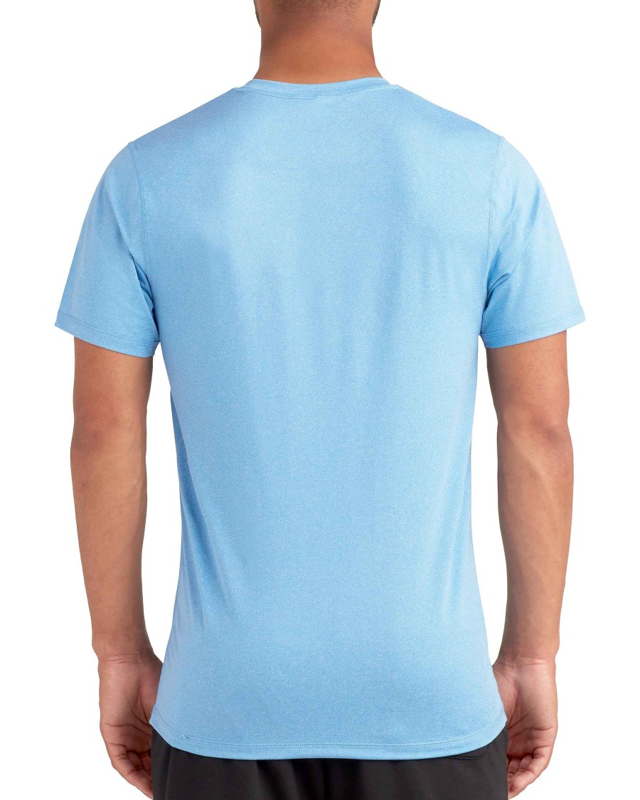 Men Island Daze T-Shirts & Tops | Offshore Upf Short-Sleeve Sun Shirt Heather Blue